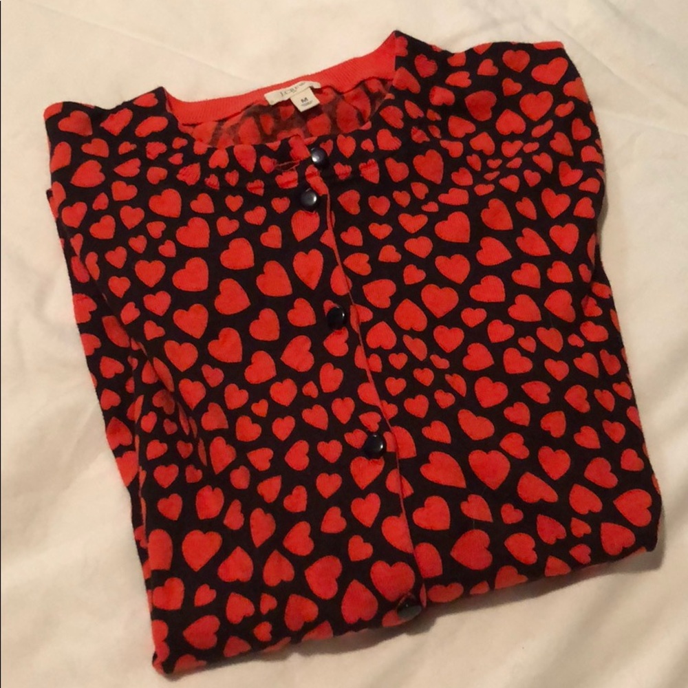 Hearts J. Crew cardigan